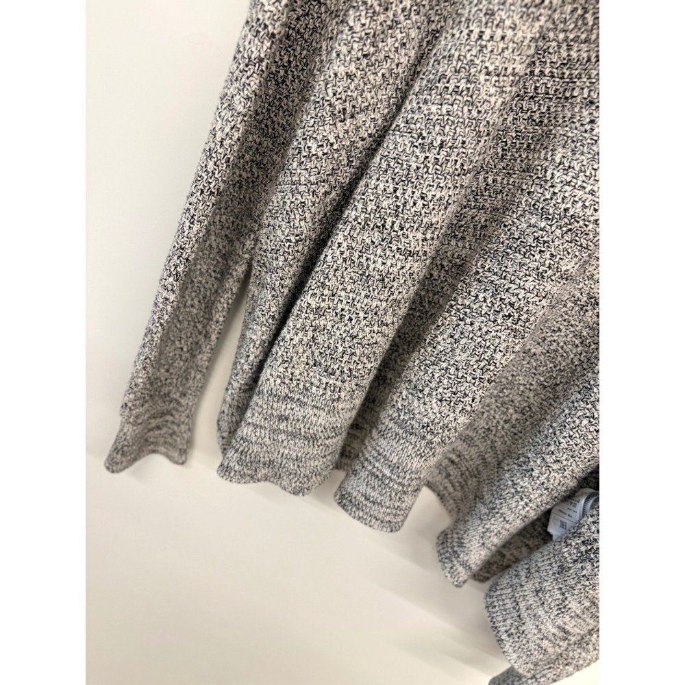 Grannycore Minimalist Marled Knit Cardigan Open Cotton Gap Women L Gray Cozy - Picture 3 of 10